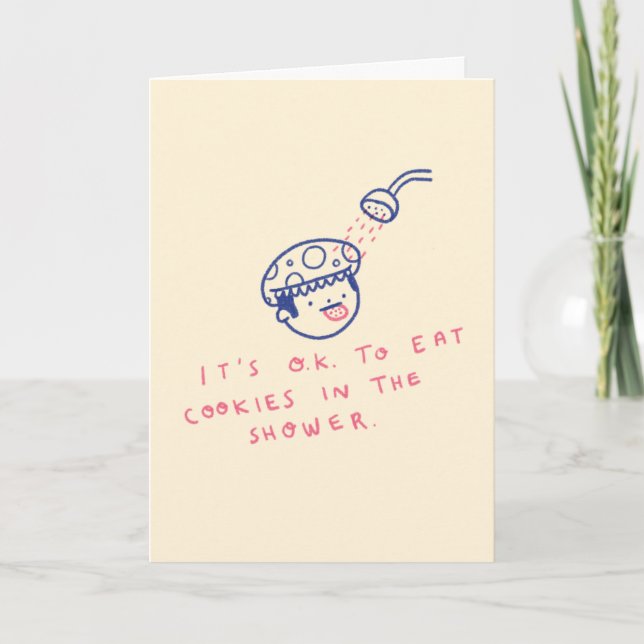 Cookies in the Shower Card (Front)