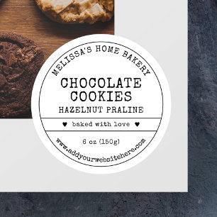 Cookies Label Rustic Vintage Black & White