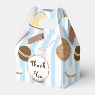 Cookies & Milk Blue Birthday Party Favour Boxes