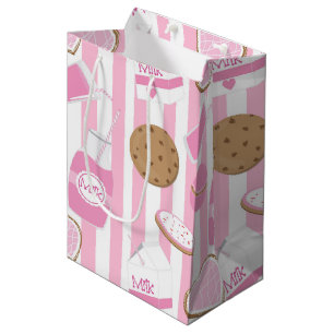 Cookies & Milk Girls Party Pink Bakery Gift Bag