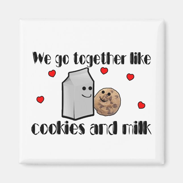 Cookies & Milk Love Magnet (Front)