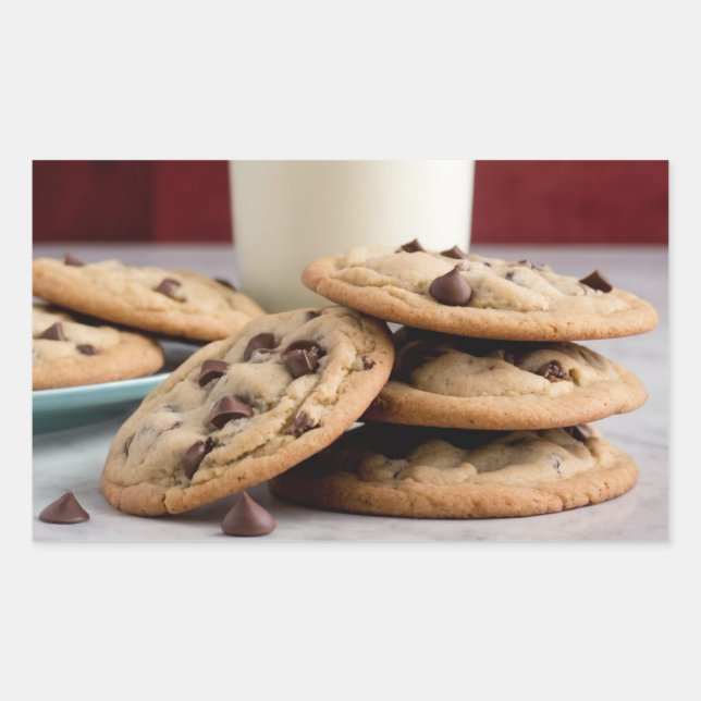 Cookies & Milk Rectangular Sticker (Front)