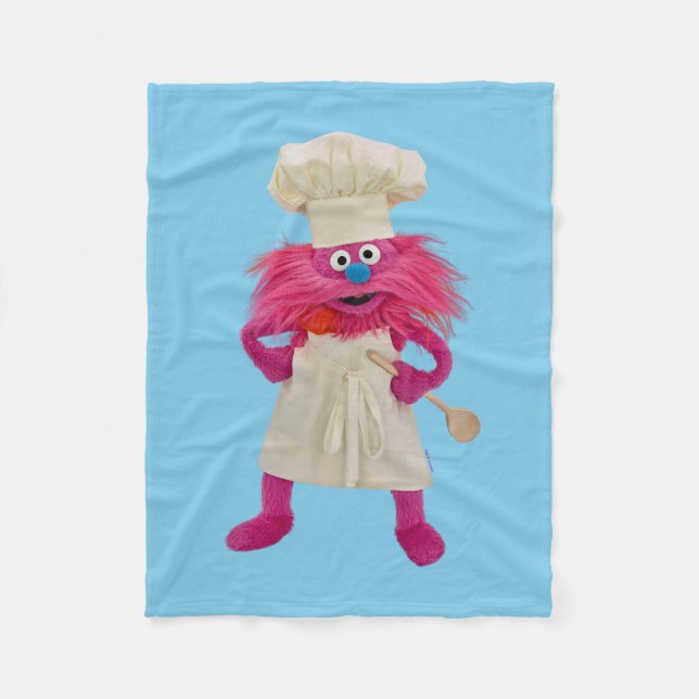 Cookie's Monster Food Truck | Gonger Posing Fleece Blanket (Front)