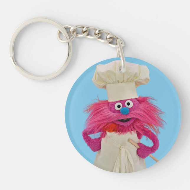 Cookie's Monster Food Truck | Gonger Posing Key Ring (Front)