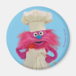 Cookie's Monster Food Truck Gonger Posing Magnet