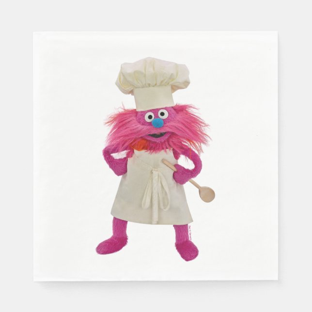Cookie's Monster Food Truck | Gonger Posing Napkin (Front)