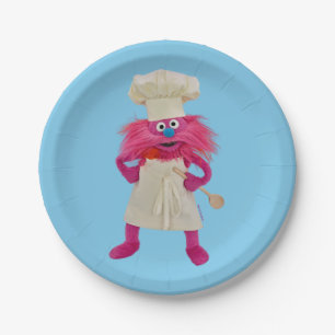 Cookie's Monster Food Truck Gonger Posing Paper Plate