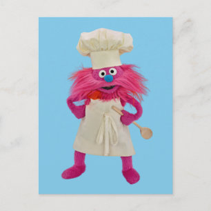 Cookie's Monster Food Truck Gonger Posing Postcard