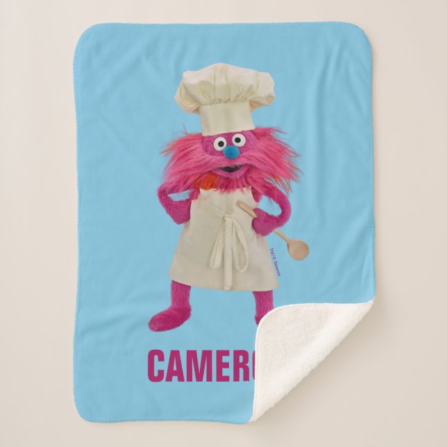 Cookie's Monster Food Truck | Gonger Posing Sherpa Blanket (Front)