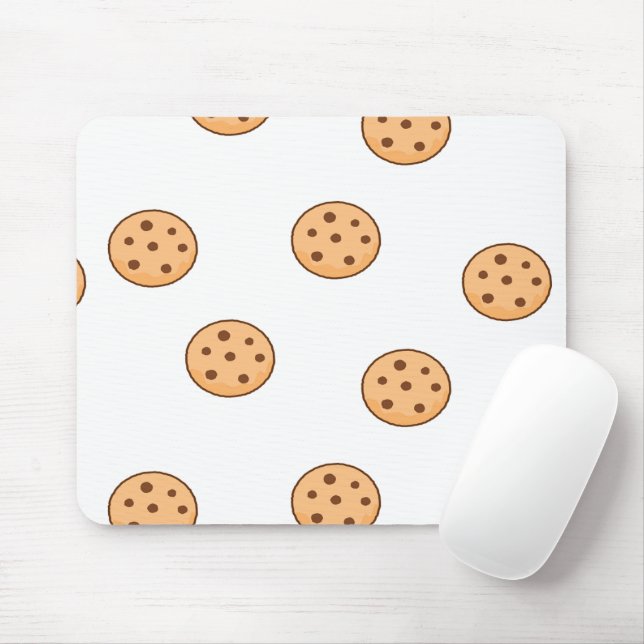 cookies on white mouse mat (With Mouse)
