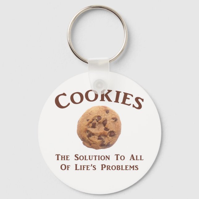 Cookies solve Problems Key Ring (Front)