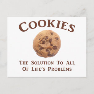 Cookies solve Problems Postcard