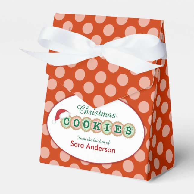 Cookies & Sprinkles Personalised Christmas Cookie Favour Box (Front Side)