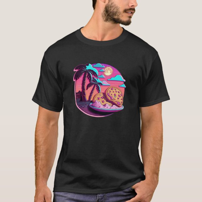 Cookies Synthwave 80s Retrowave Aesthetic T-Shirt (Front)