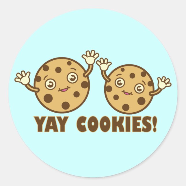 Cookies, Yay Classic Round Sticker (Front)