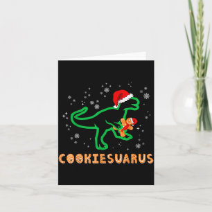 Cookiesaurus Christmas Dinosaur Rex Sugar Cookie Card