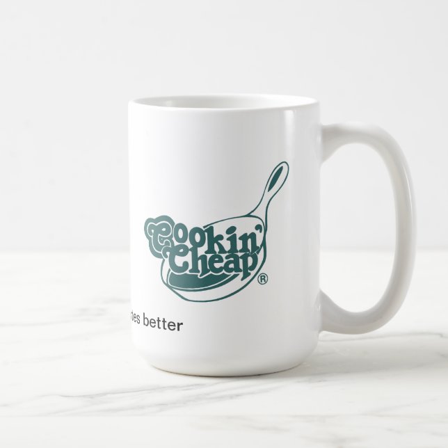 Cookin' Cheap coffee mug (Right)