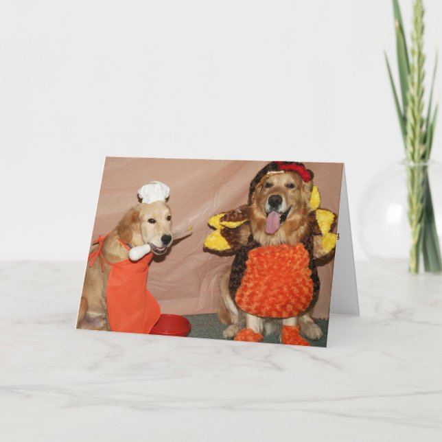 Cookin' Up Some Golden Thanksgiving Turkey Holiday Card (Front)