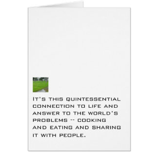 Cooking and Eating and Sharing