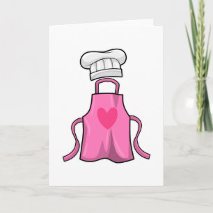 Cooking apron and Cooking hat with Heart Card