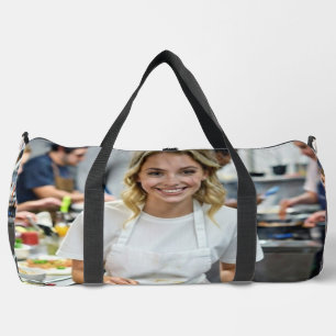 Cooking Bacon Photo Customize Duffle Bag