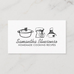 Cooking bakery homemade food business card