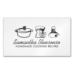 Cooking bakery homemade food modern simple 	Magnetic business card