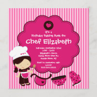 Cooking Baking Birthday Party Invitation