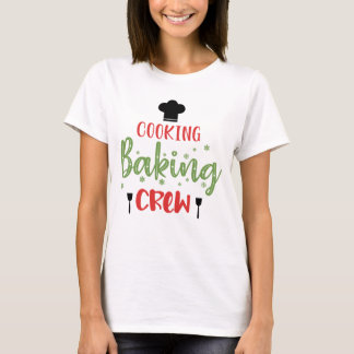 Cooking Baking Crew Merry Christmas Tree Xmas T-Shirt