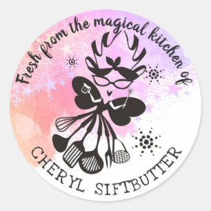 Cooking baking fairy from the kitchen of sticker