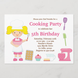 Cooking Birthday Party Invitation