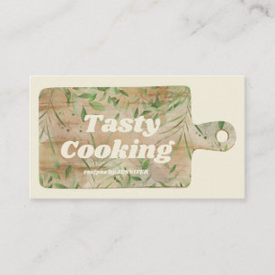 Cooking blog Cutting Board Chef vanilla ivory Business Card