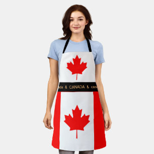 Cooking Canada & Canadian Flag Chefs kitchen Apron