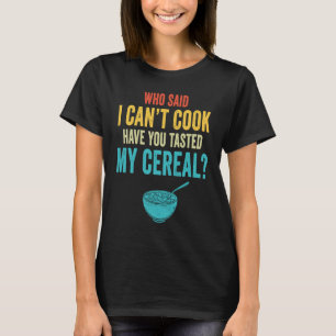 Cooking Cereal Chef Food Snack Kitchen Retro Vinta T-Shirt