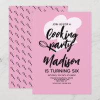 Cooking Chef Baker Birthday Party  Pink