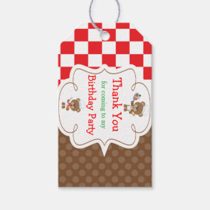 Cooking Chef Bears Thank You Gift Tag