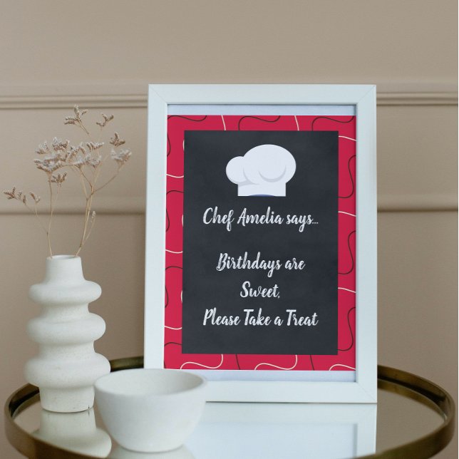 Cooking Chef Birthday Party Sign (Creator Uploaded)
