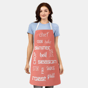 Cooking Chef Words Salmon Apron