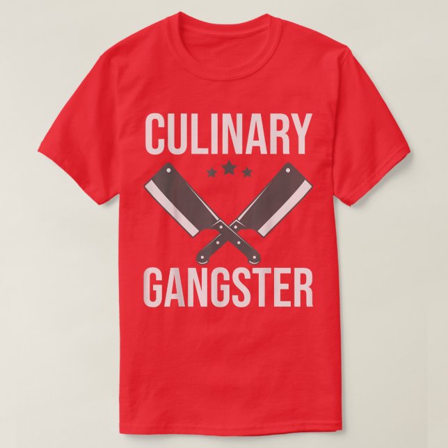 Cooking Chefs Sous Chefs Culinary Gangster Cooking T-Shirt (Design Front)