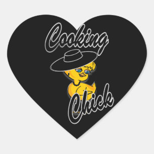 Cooking Chick #4 Heart Sticker