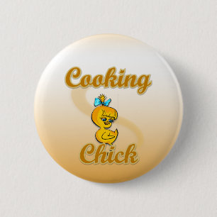 Cooking Chick 6 Cm Round Badge