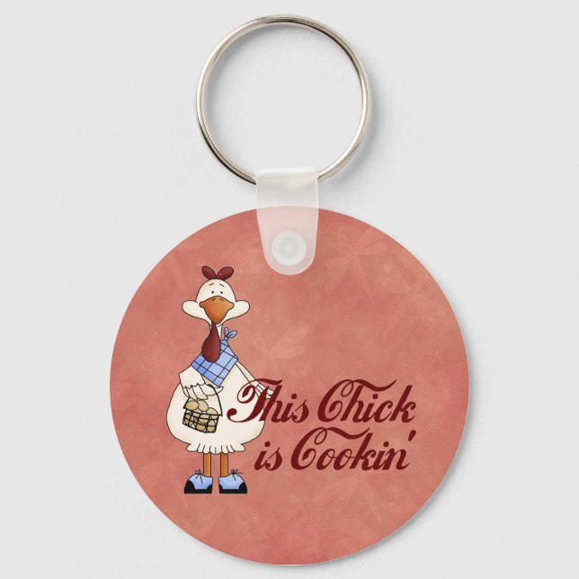 Cooking Chick Key Ring (Front)