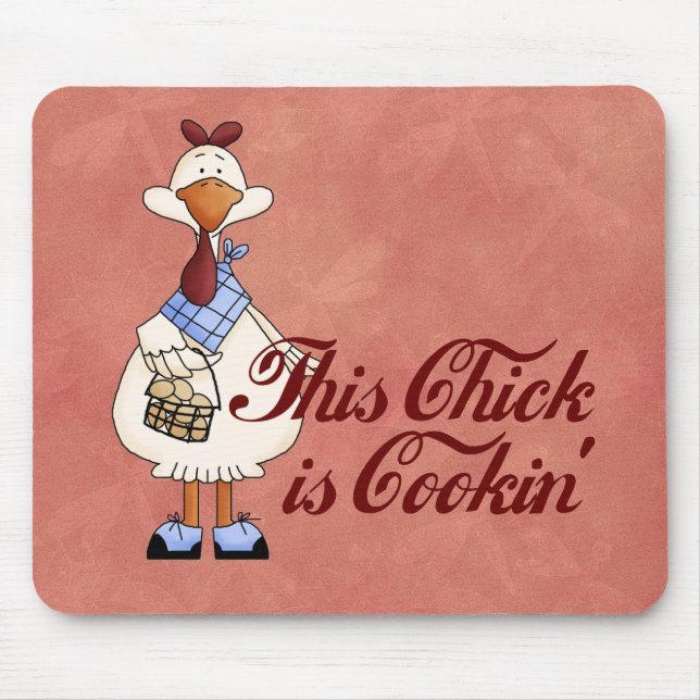 Cooking Chick Mouse Mat (Front)