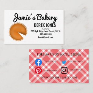 cooking class catering diner pancakes restaurant business card