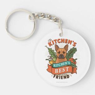 Cooking Dog Charm Key Ring