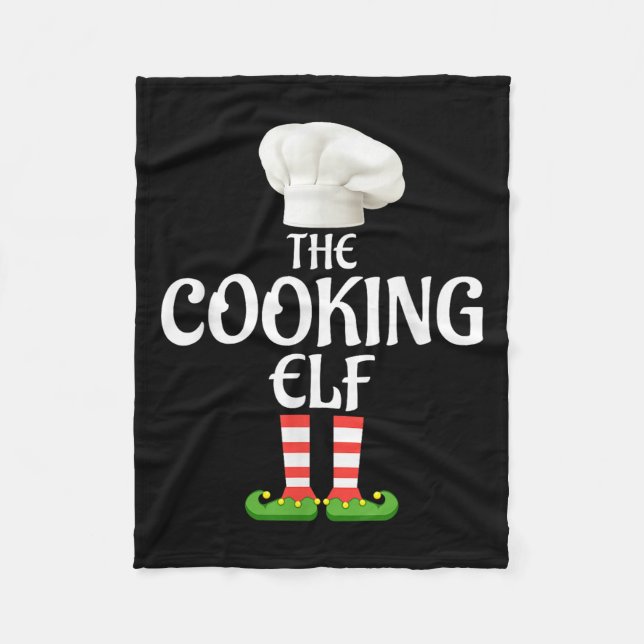 Cooking Elf Matching Family Group Christmas Party  Fleece Blanket (Front)