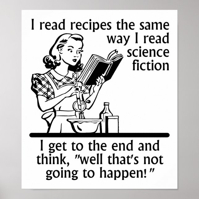 Cooking Fiction Funny Poster (Front)