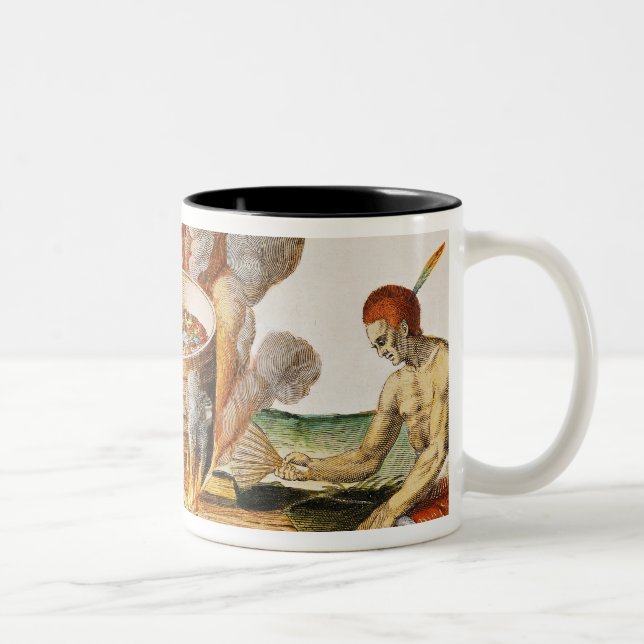 Cooking Food in a Terracotta Pot Two-Tone Coffee Mug (Right)