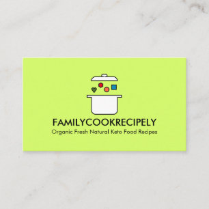 Cooking geometric food pot business card