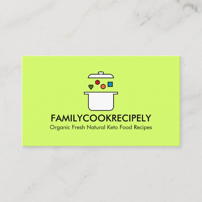 Cooking geometric food pot business card (Front)